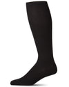 Men's Bamboo Blend Solid Ribbed Crew Socks : Color: Black