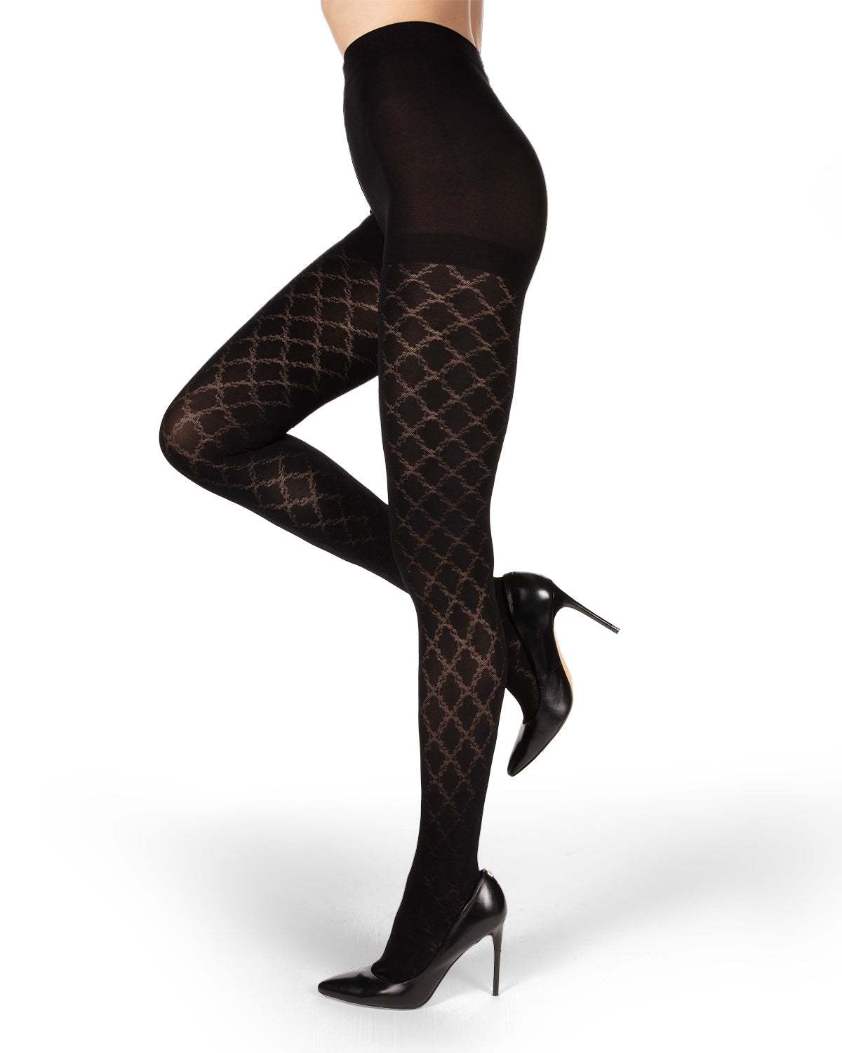 Ultra-Sleek Opaque Cloudpoint Tights : Color: Black
