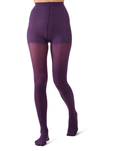 Women's Perfectly Opaque Control Top Tights : Color: Blackberry Cordial