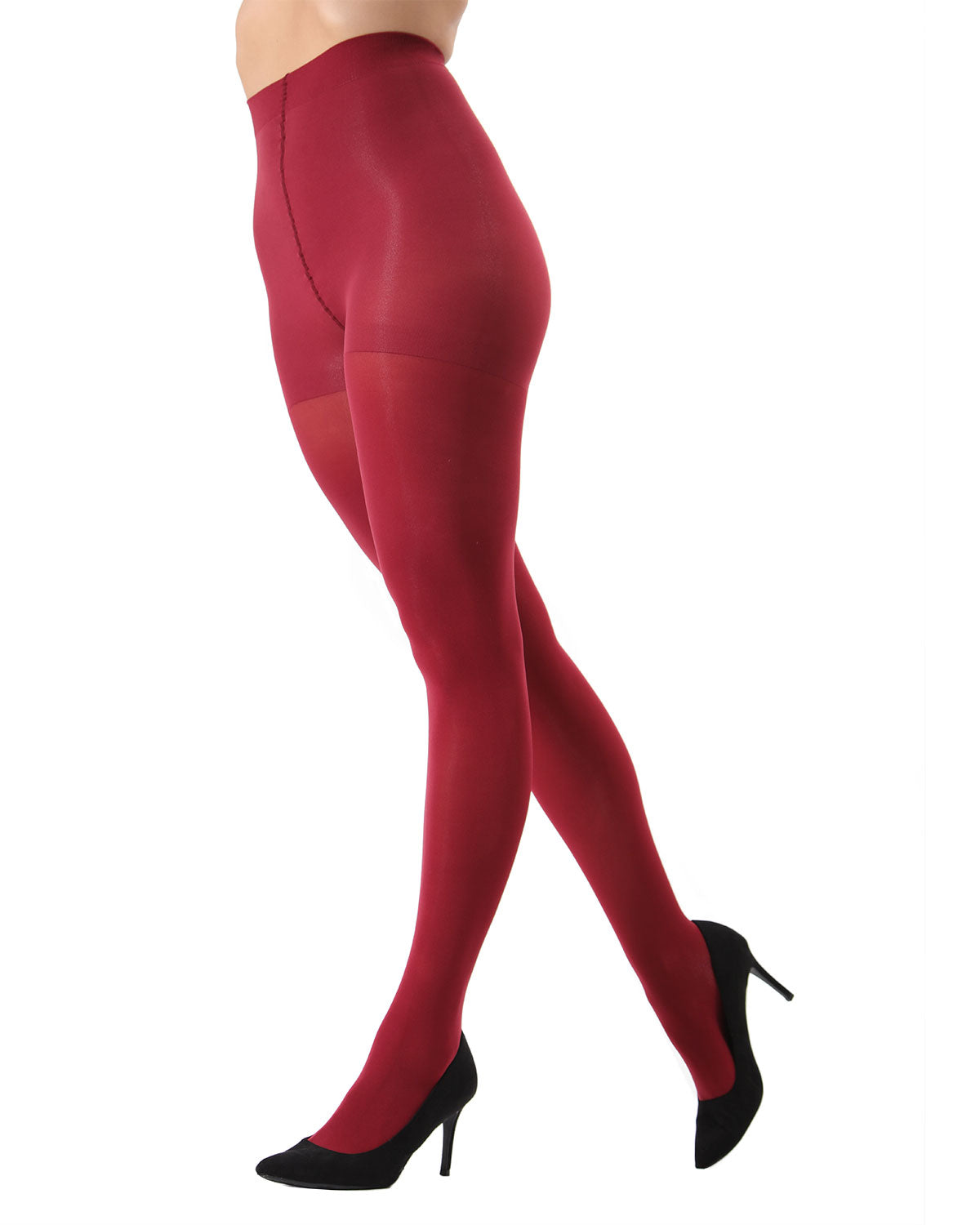 Women's Perfectly Opaque Control Top Tights : Color: Cabernet
