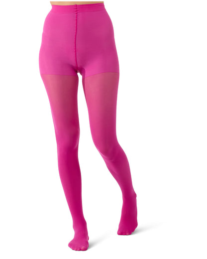 Women's Perfectly Opaque Control Top Tights : Color: Fuchsia