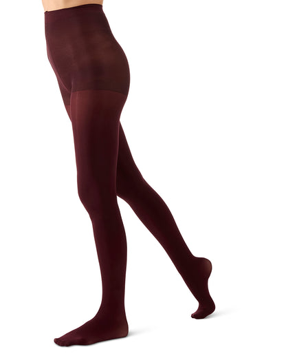 Women's Perfectly Opaque Control Top Tights : Color: Wine