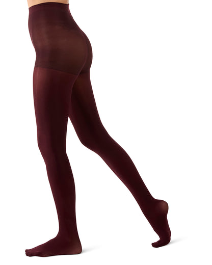 Women's Perfectly Opaque Control Top Tights : Color: Wine