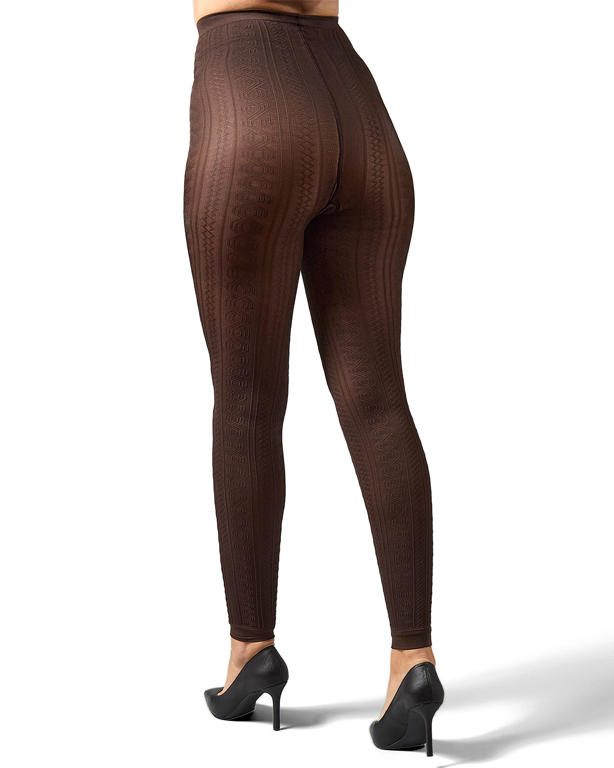 Textured Semi-Opaque Footless Tights