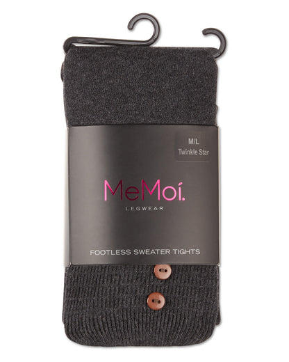 Sleek Footless Cotton Blend Sweater Tights : Color: Black