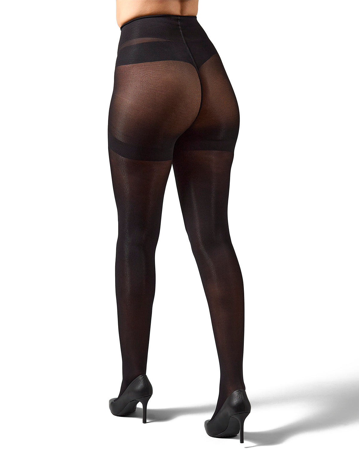 Perfectly Opaque Shaper Tights: Color: Black