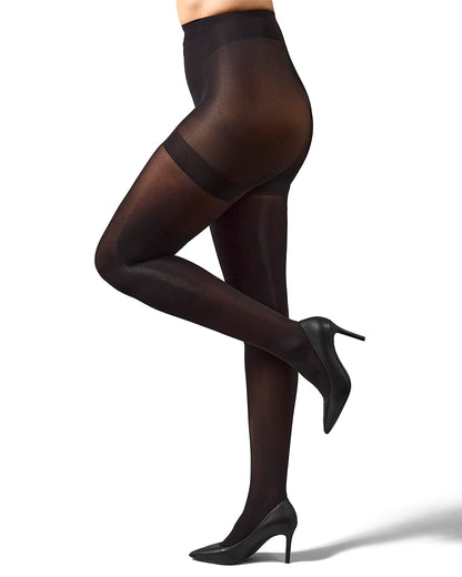 Perfectly Opaque Shaper Tights: Color: Black