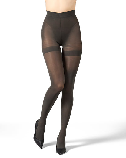 Perfectly Opaque Shaper Tights: Color: Charcoal