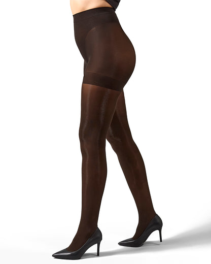Perfectly Opaque Shaper Tights: Color: Dark Chocolate