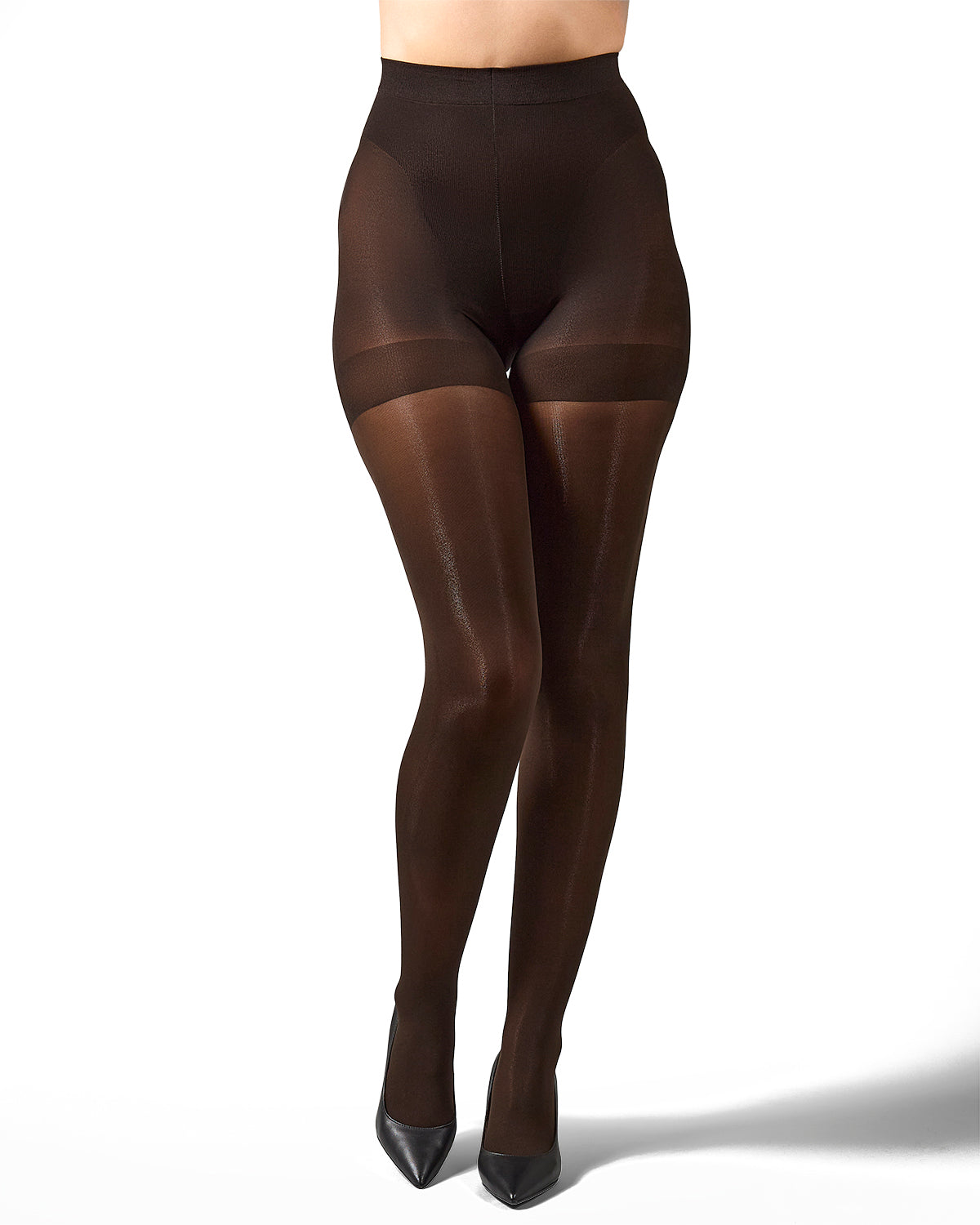 Perfectly Opaque Shaper Tights: Color: Dark Chocolate