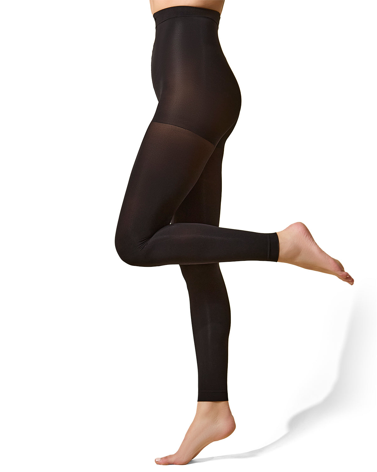 MeMoi Completely Opaque 80 Denier Control Top Footless Tights