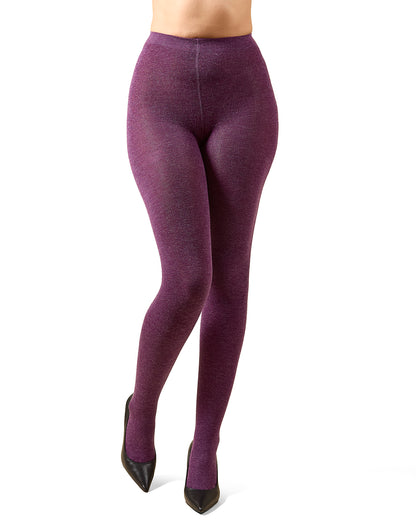 Shiny Cotton Blend Seamless Sweater Tights