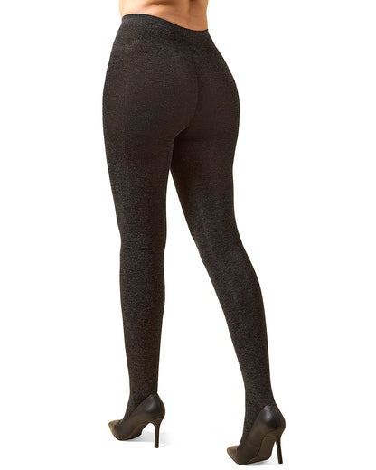 Shiny Cotton Blend Seamless Sweater Tights : Color: Gray