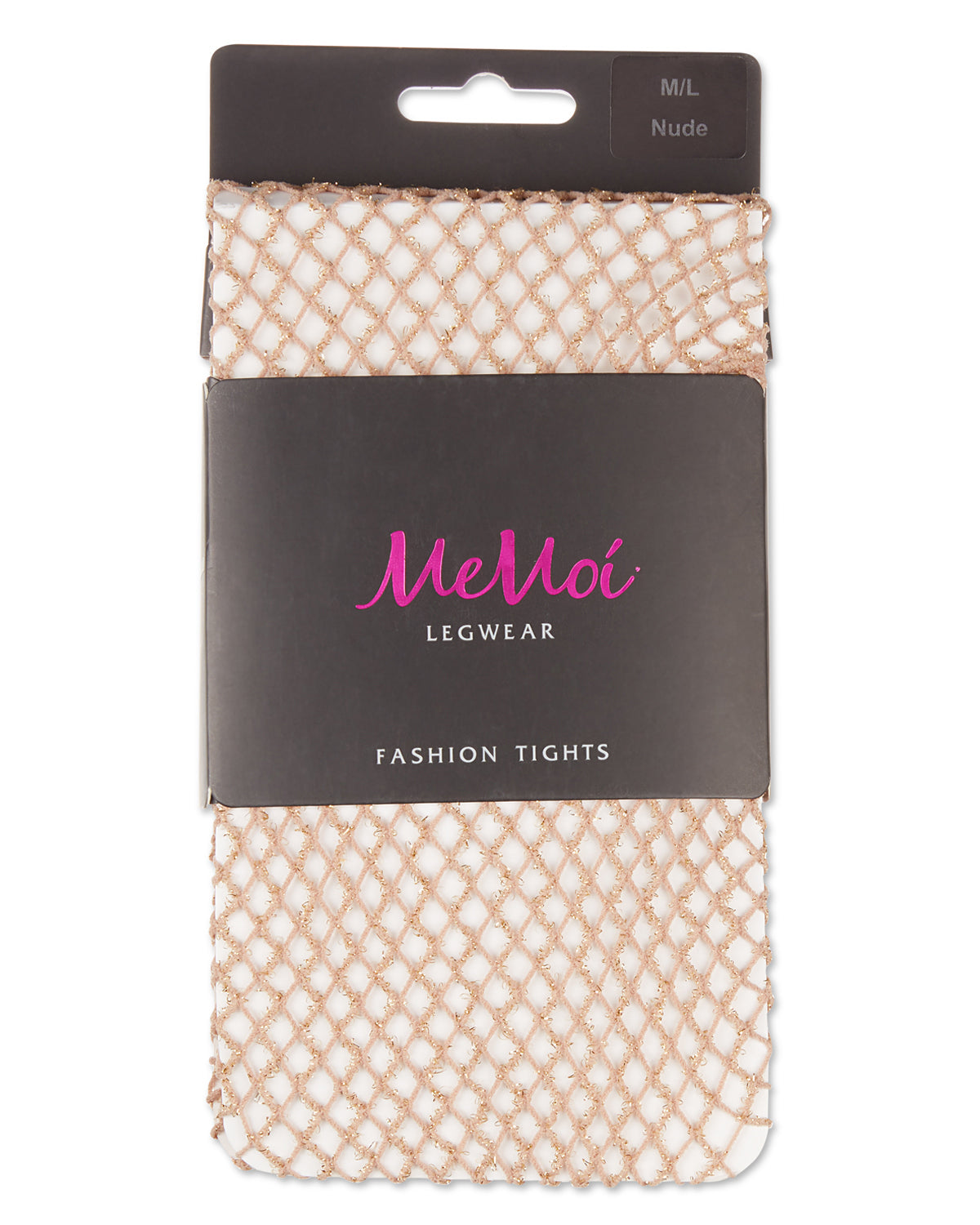 Women's Diamond Lurex Nylon Net Tights : Color: Nude