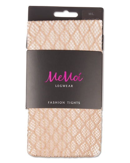 Infinite Diamond Lurex Net Tights : Color: Black/Silver