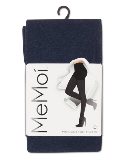 Soft Pima Cotton Tights with Comfort Waist : Color: Denim
