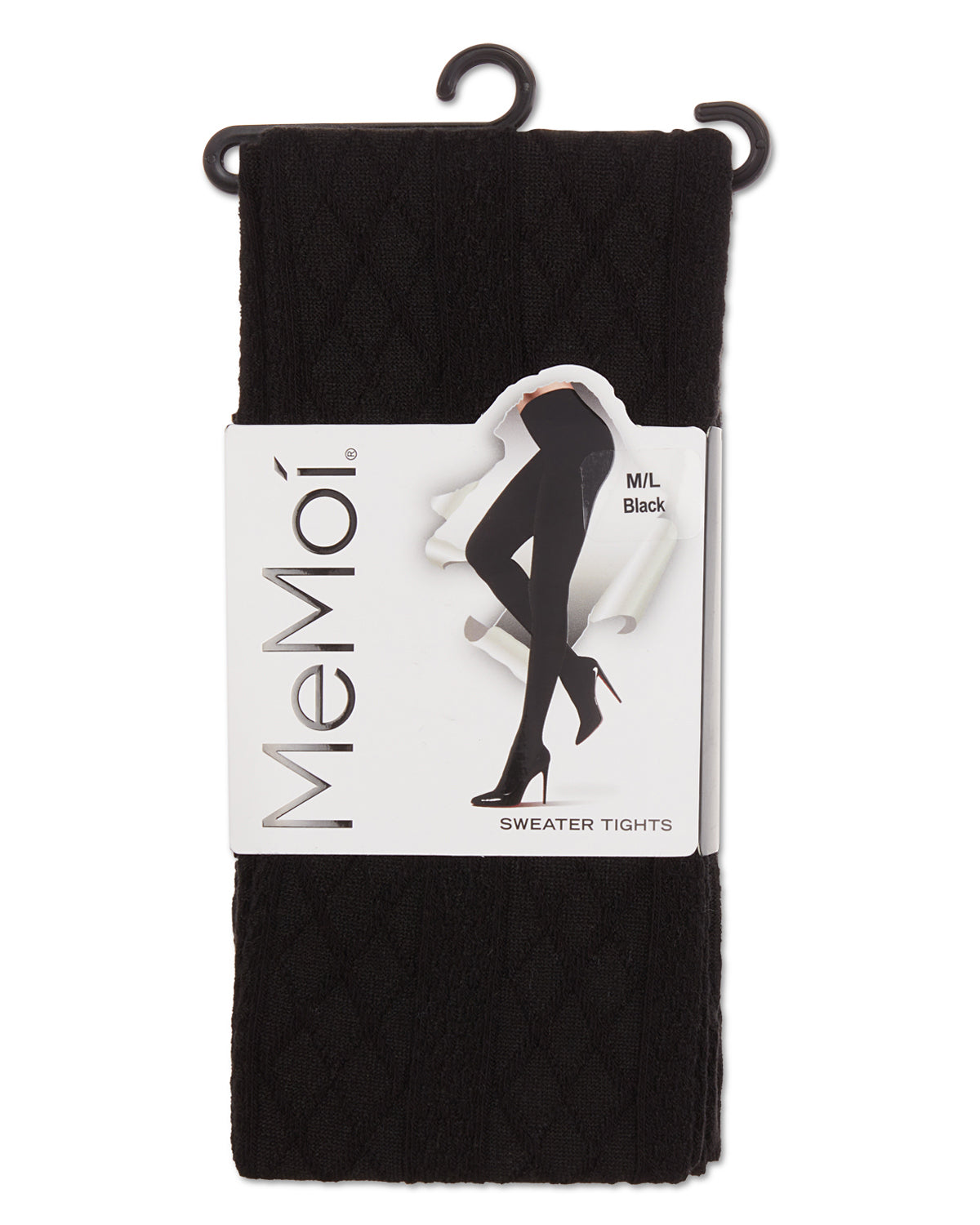 Juneau Diamonds Cotton Blend Sweater Tights : Color: Black