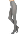 Juneau Diamonds Cotton Blend Sweater Tights : Color: Light Gray