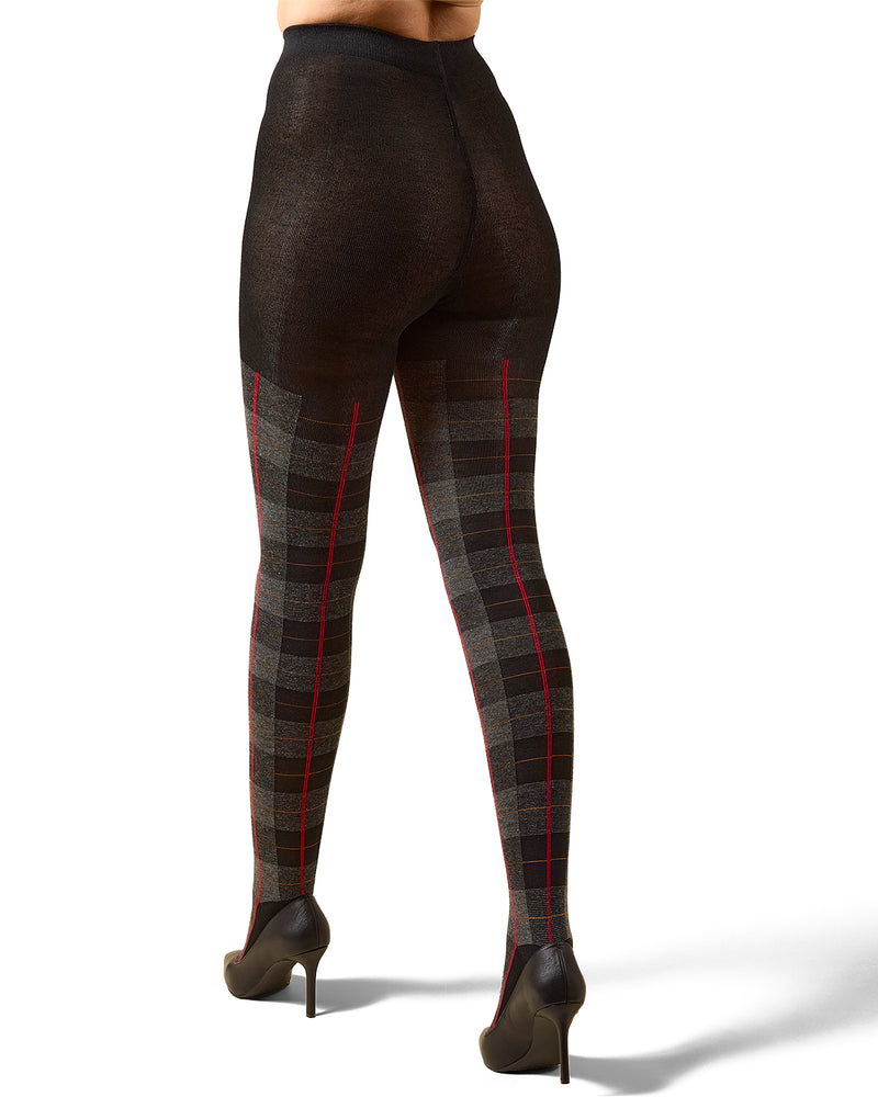 Glasgow Plaid Cotton Blend Sweater Tights