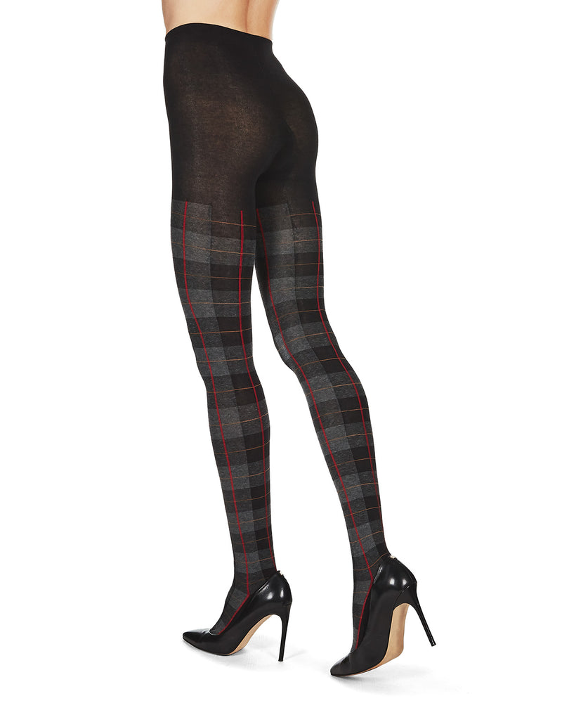 Glasgow Plaid Cotton Blend Sweater Tights