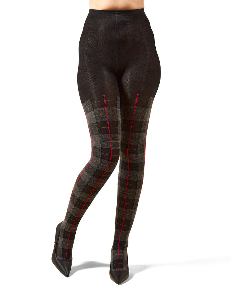 Glasgow Plaid Cotton Blend Sweater Tights