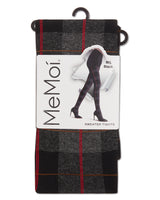 Women's MeMoi MO-392 Tartan Plaid Sweater Tights (Red Plaid M/L) 