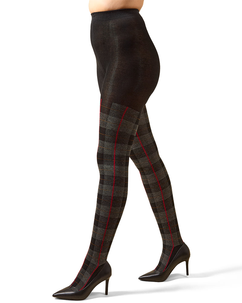 Glasgow Plaid Cotton Blend Sweater Tights