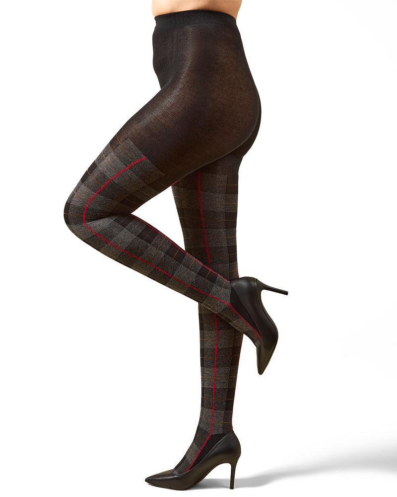 Glasgow Plaid Cotton Blend Sweater Tights