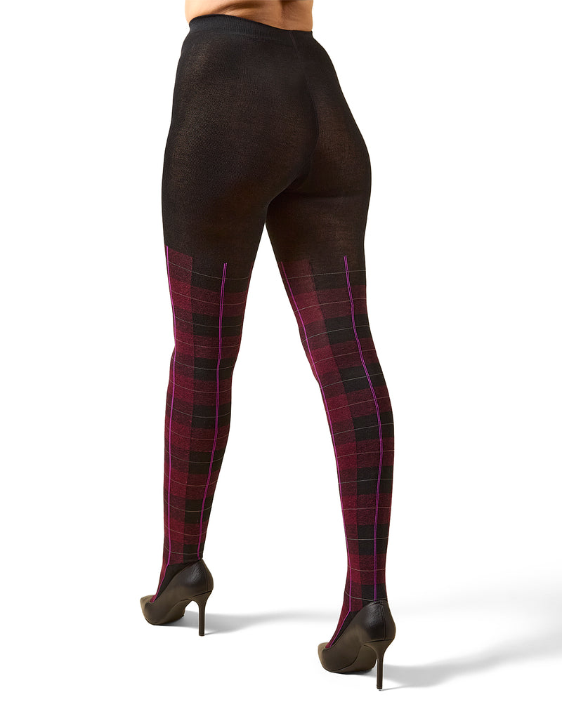 Glasgow Plaid Cotton Blend Sweater Tights