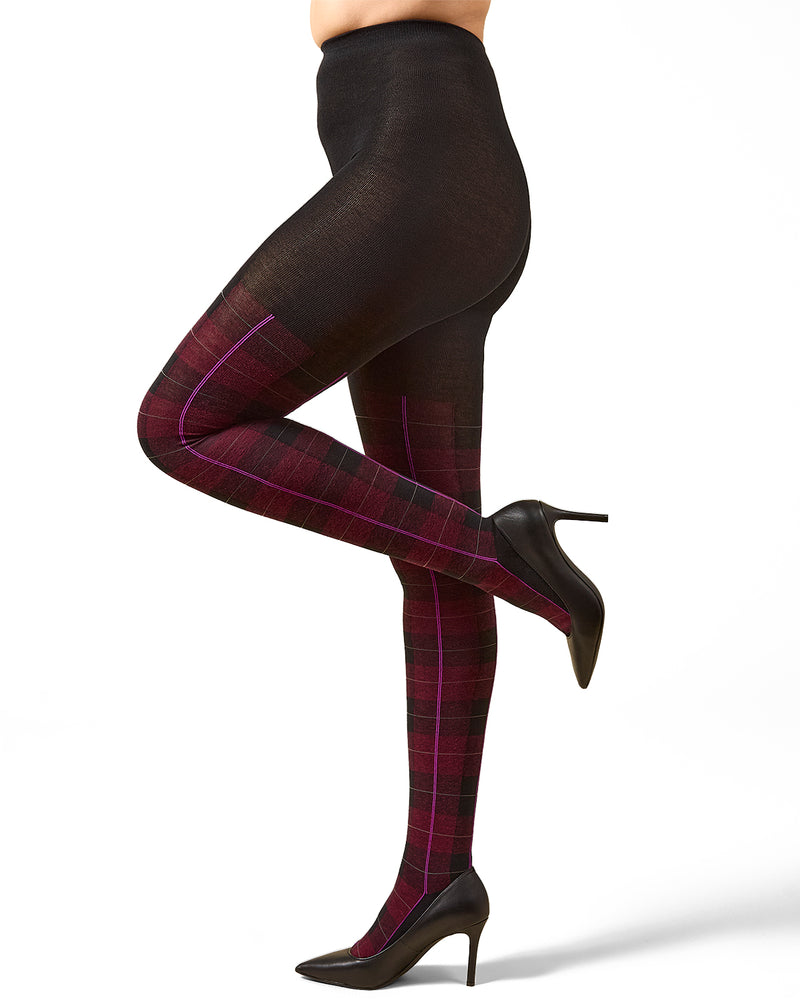 Glasgow Plaid Cotton Blend Sweater Tights