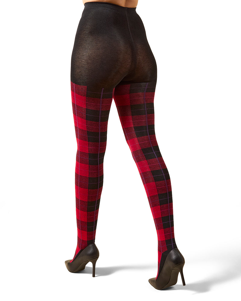 Glasgow Plaid Cotton Blend Sweater Tights