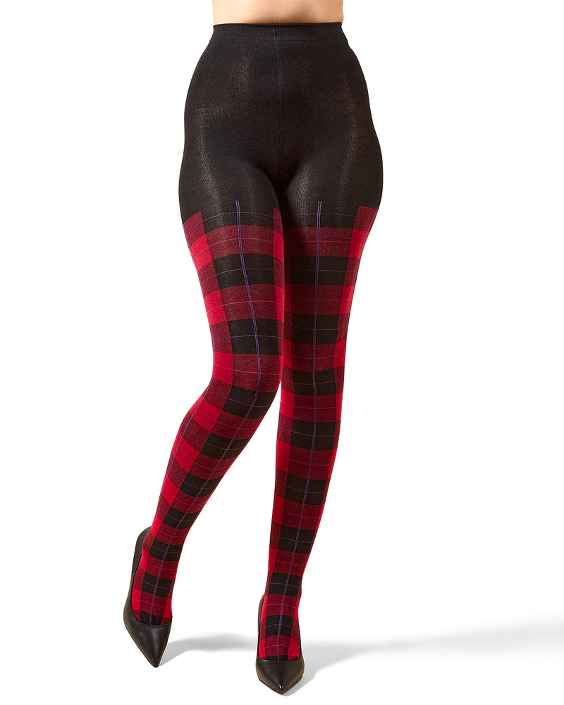 Glasgow Plaid Cotton Blend Sweater Tights