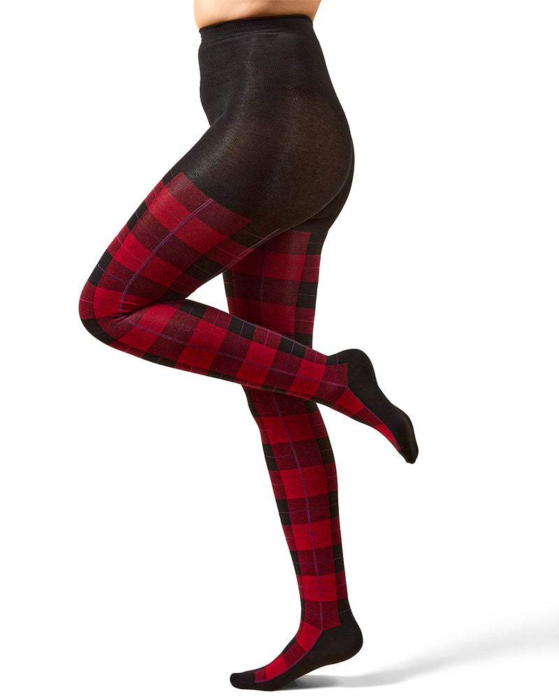 Glasgow Plaid Cotton Blend Sweater Tights