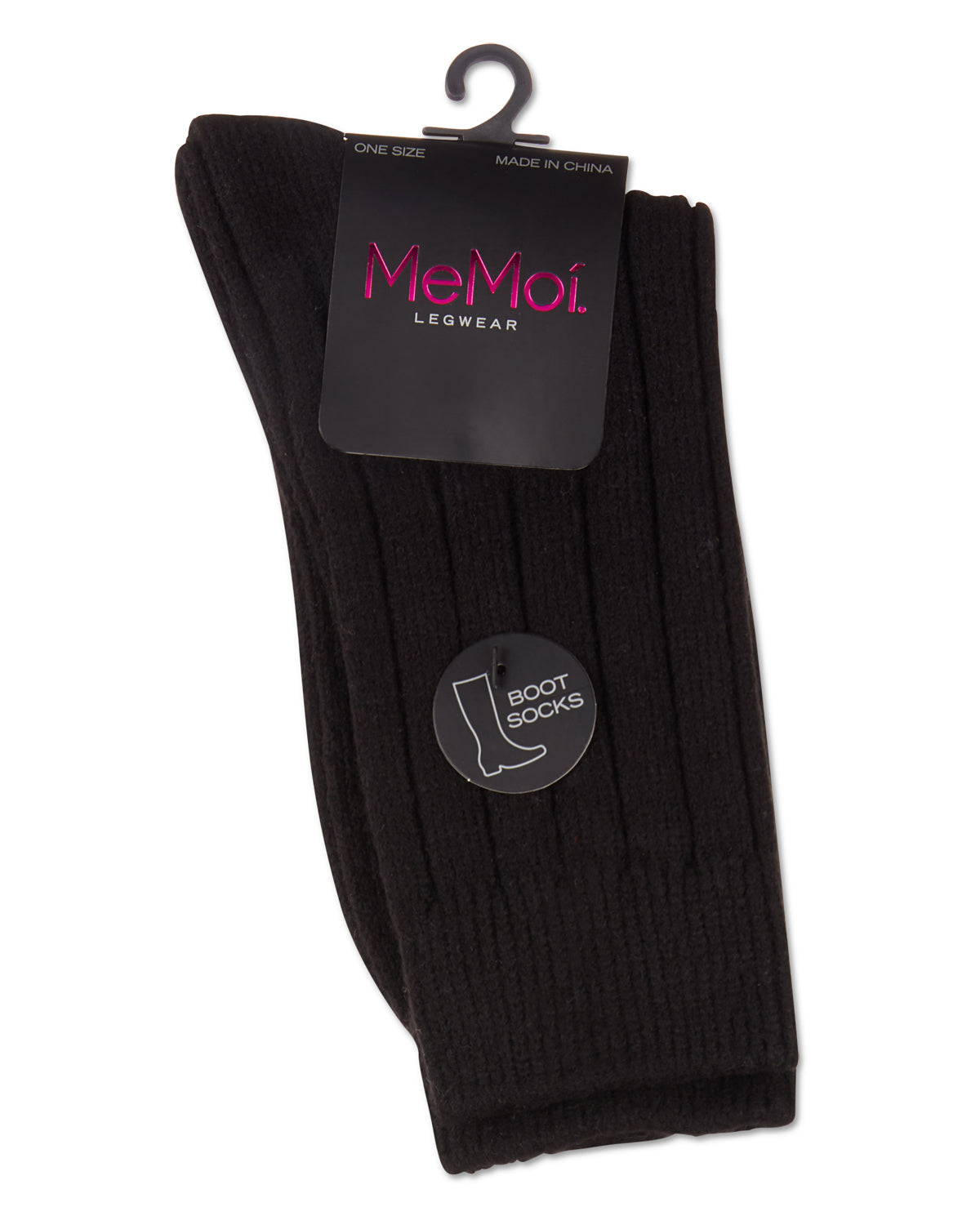 Women's Neutral Ribbed Knit Essential Boot Socks : Color: Black