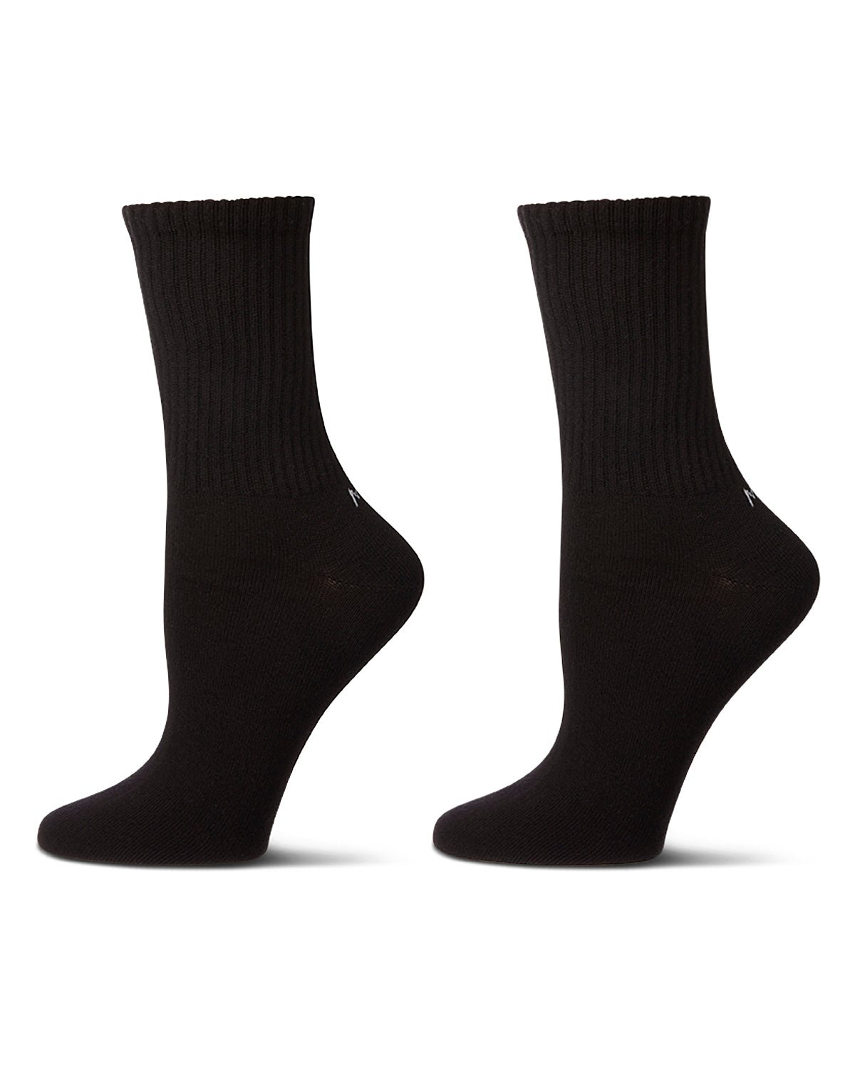 Women's 2 Pair Pack Thin Ribbed Crew Socks