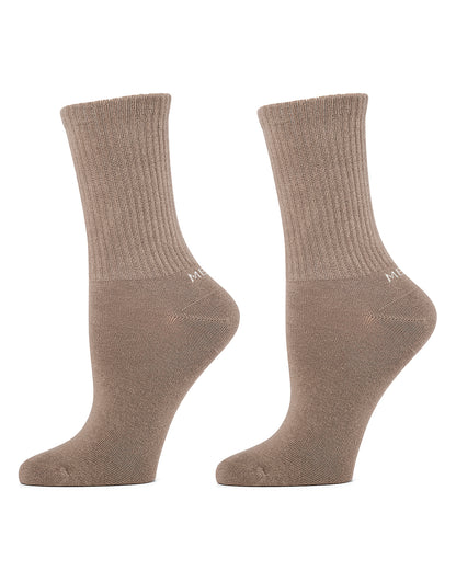 Women's 2 Pair Pack Thin Ribbed Crew Socks