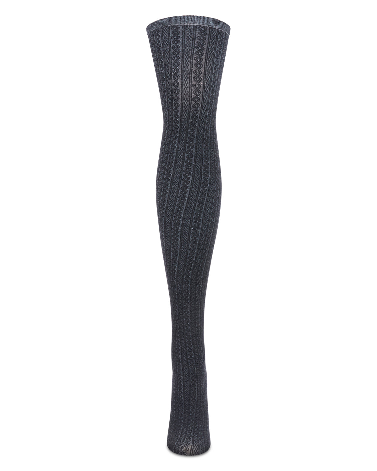 Women's Totally Textured Over The Knee Socks : Color: Black Heather