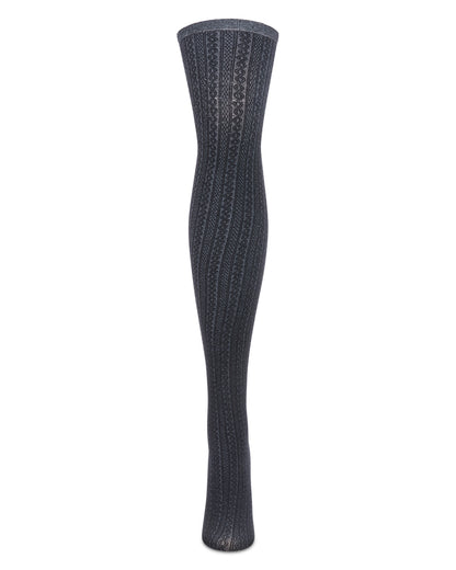 Women's Totally Textured Over The Knee Socks : Color: Black Heather
