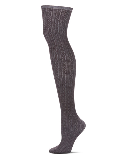 Women's Totally Textured Over The Knee Socks : Color: Brown Heather