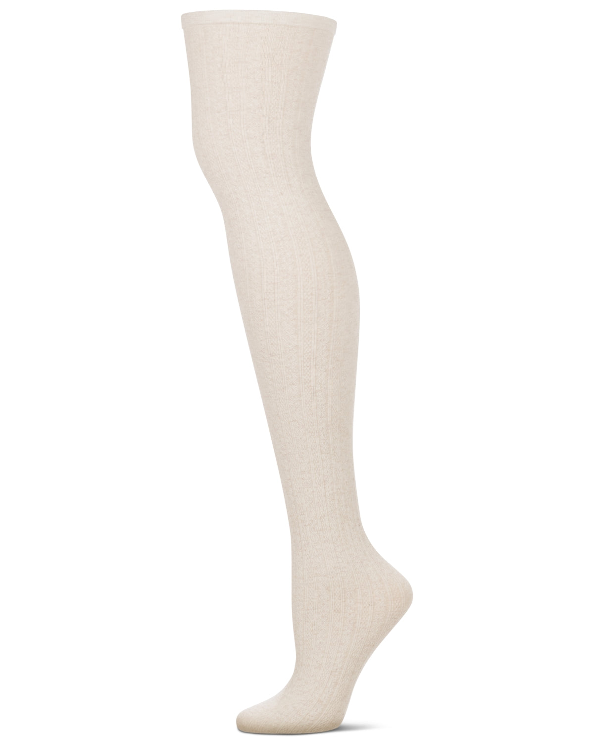 Women's Totally Textured Over The Knee Socks : Color: Ivory Heather
