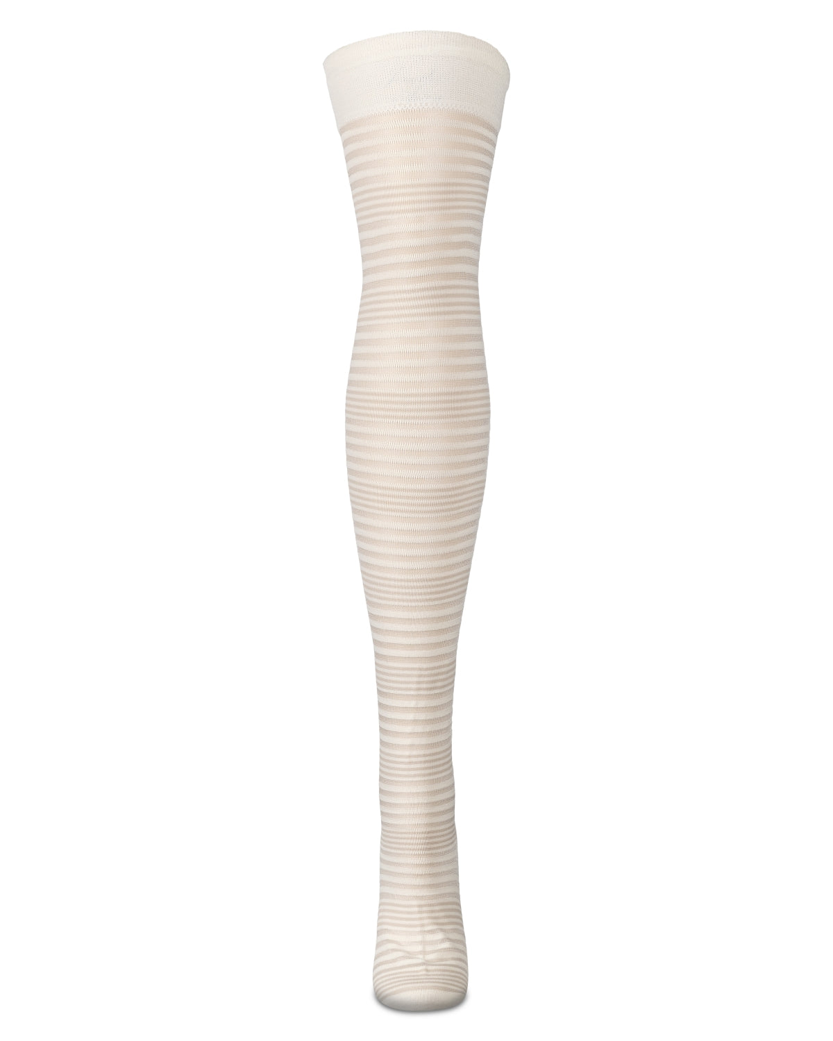 Women's Variegated Sheer Stripe Over The Knee Socks : Color: Black