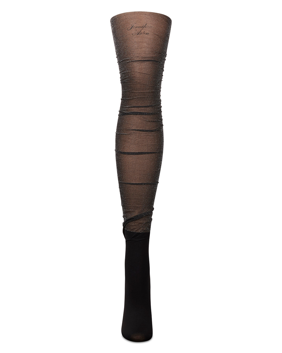 Women's Shimmer Top Over The Knee Socks : Color: Black