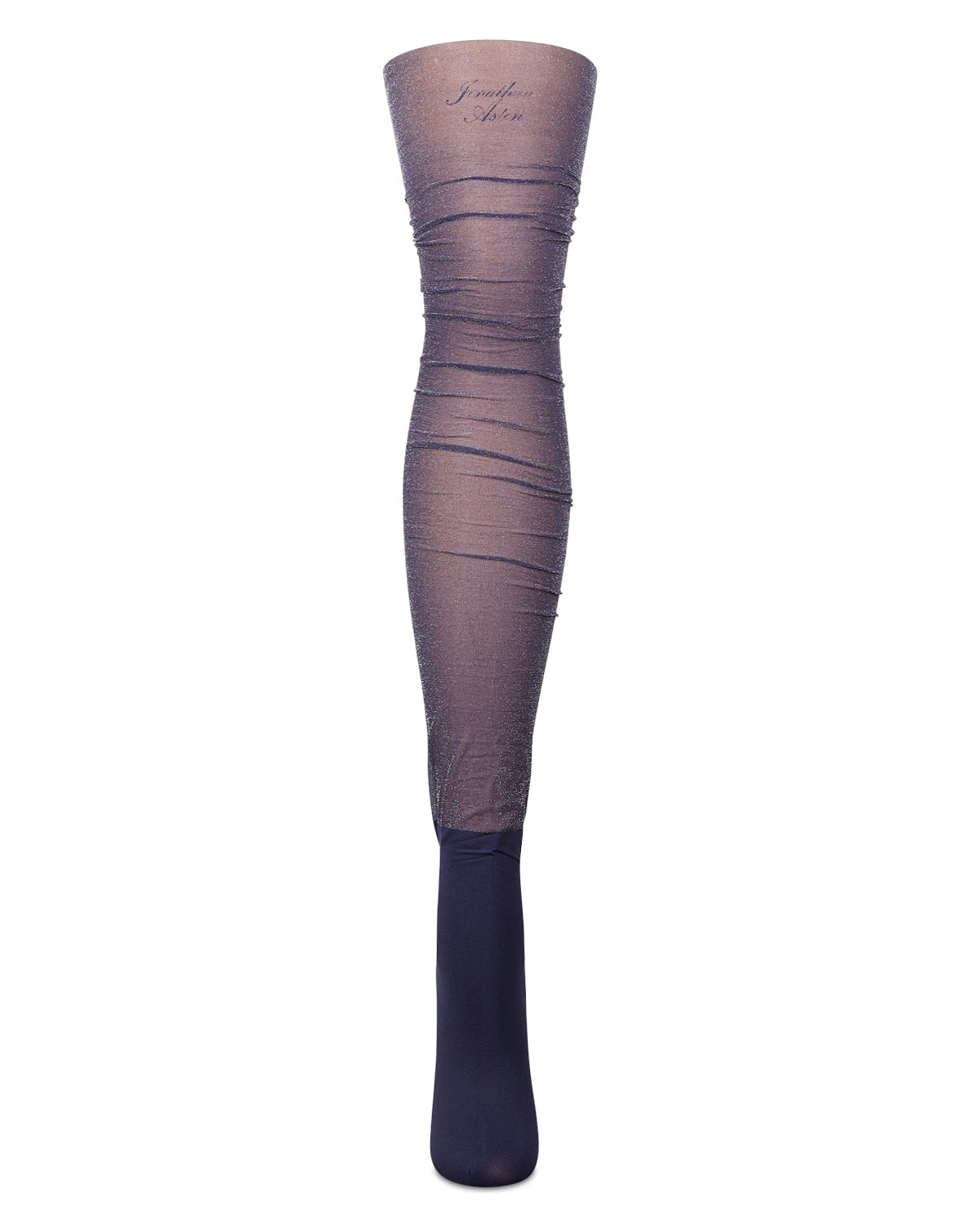 Women's Shimmer Top Over The Knee Socks : Color: Black