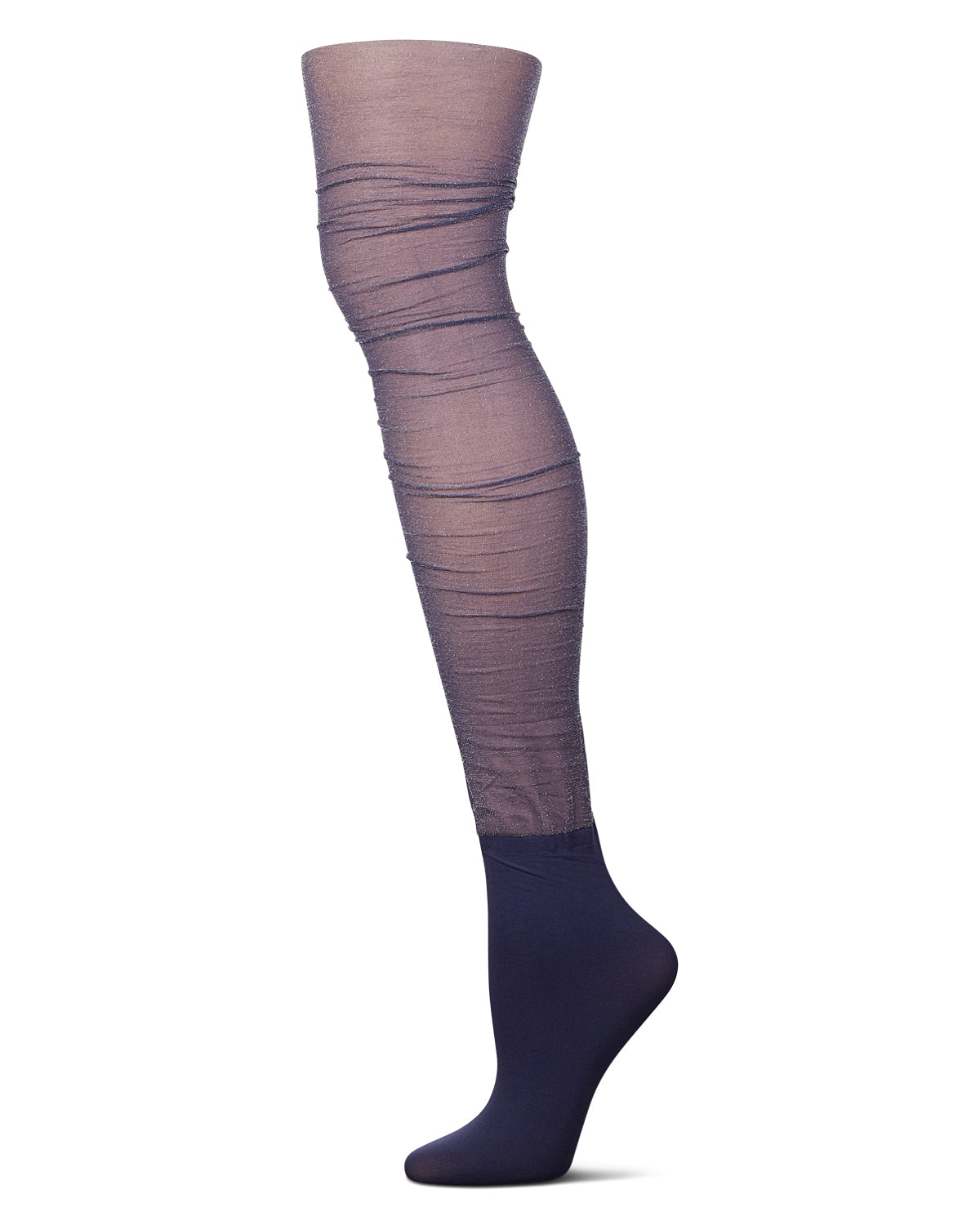 Women's Shimmer Top Over The Knee Socks : Color: Deep Cobalt