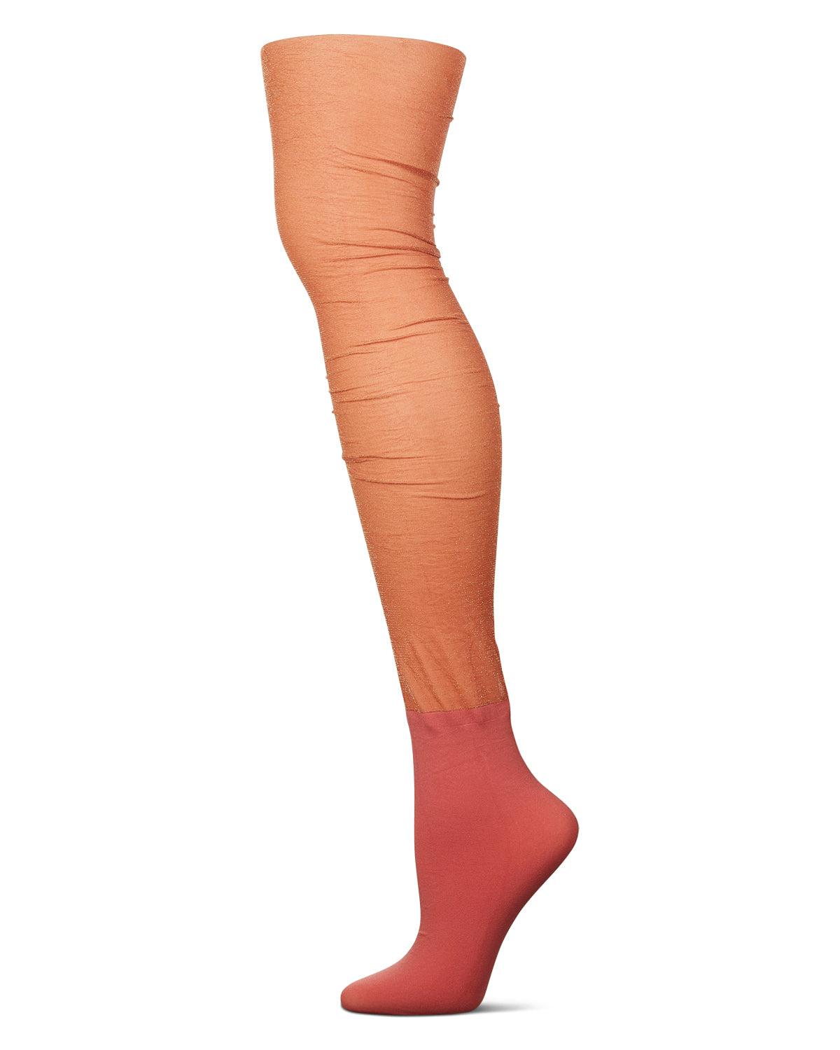 Women's Shimmer Top Over The Knee Socks : Color: Desert Sand