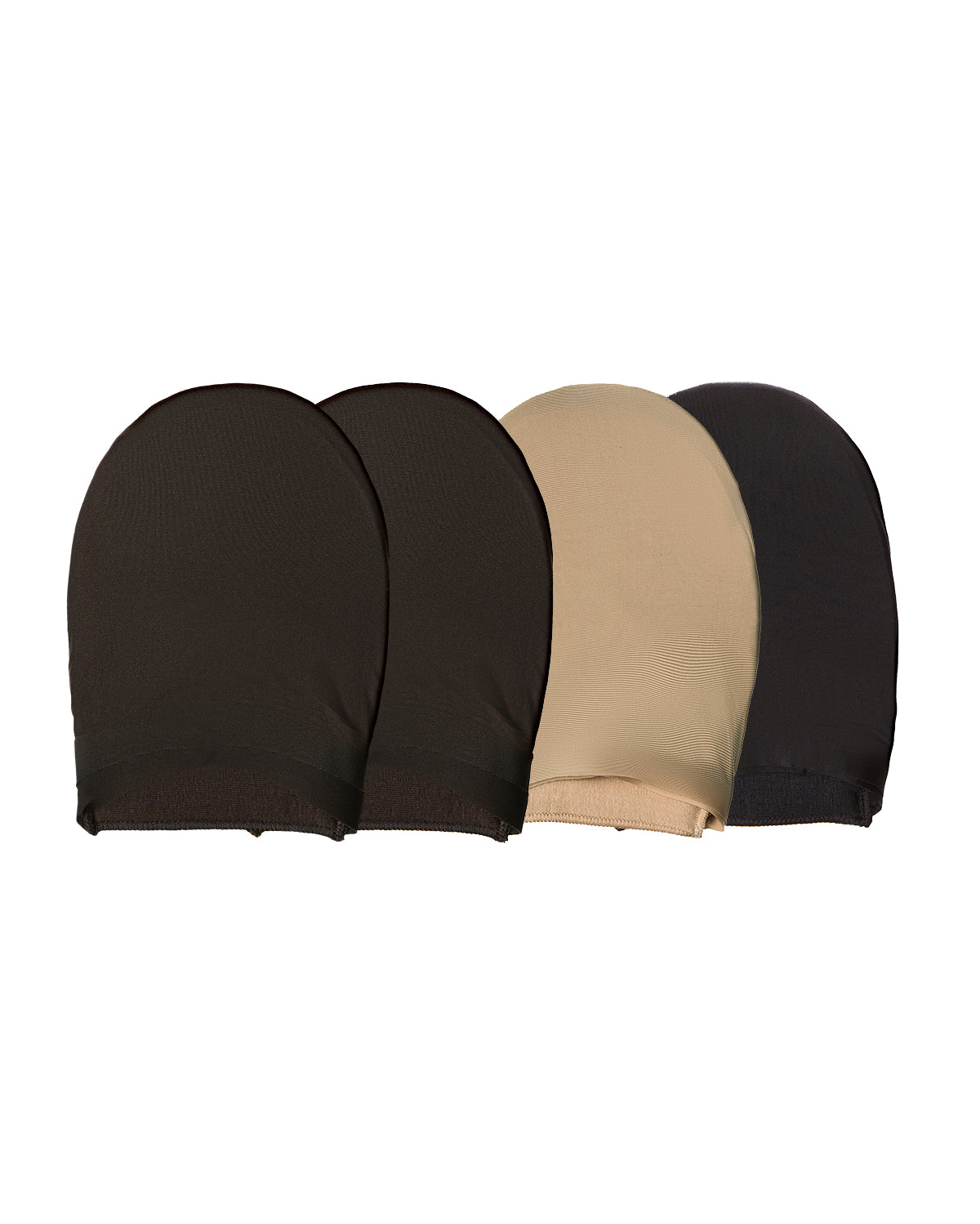 4 Pair Women's Fine-Edge Mule Toe Covers with Cotton Cushioning