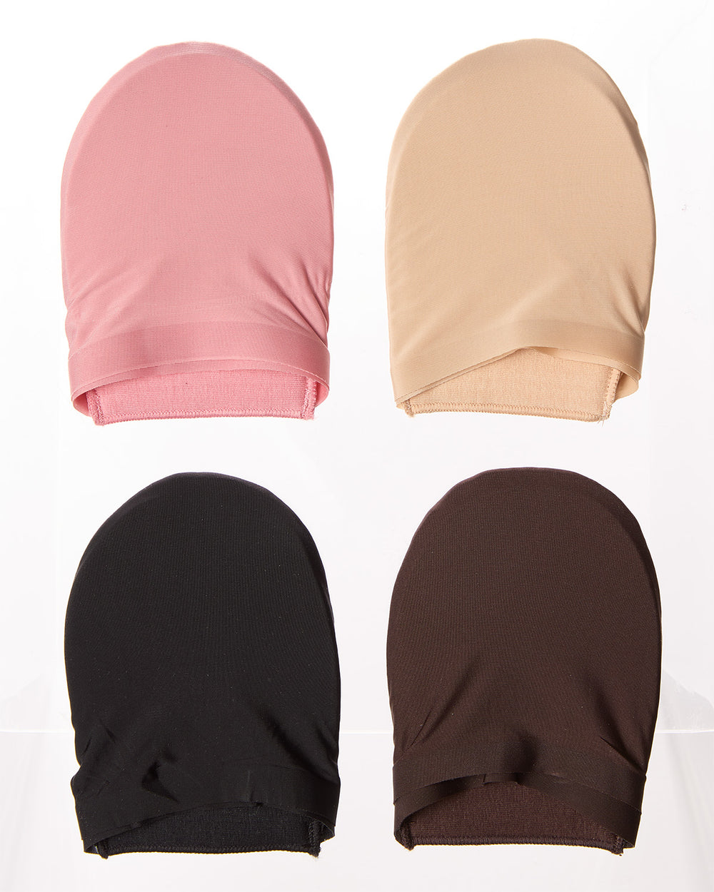 4 Pair Women's Fine-Edge Mule Toe Covers with Cotton Cushioning