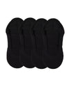 4 Pairs Women's Cushioned Fine Edge No-Show Sock Liner : Color: Black