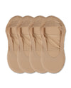 4 Pairs Women's Cushioned Fine Edge No-Show Sock Liner : Color: Nude