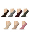 Women's 7 Pair Pack Cotton Blend No Show Sneaker Liners : Color: Mauve
